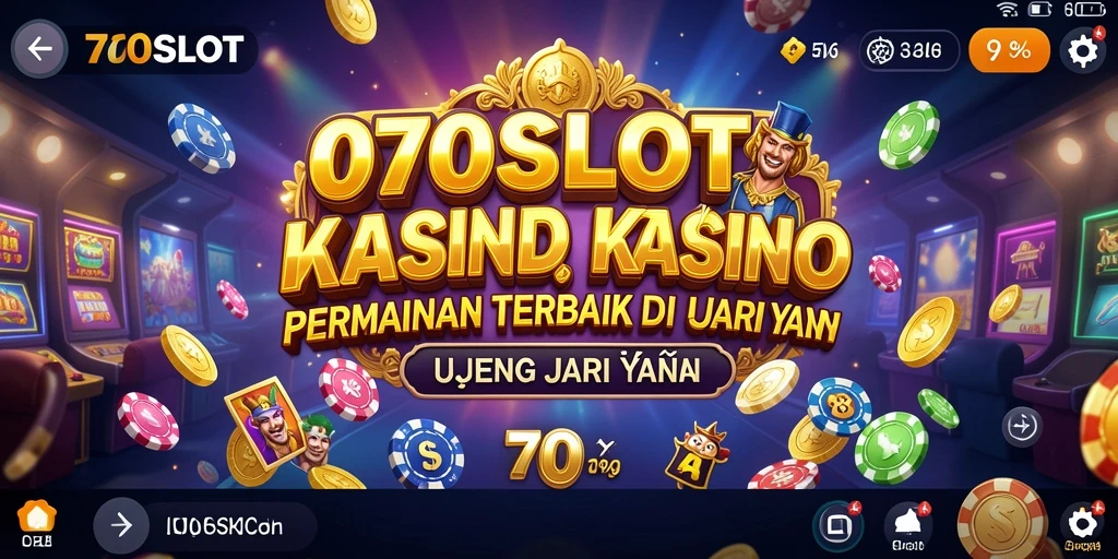 Screenshot dari gameplay 070SLOT yang menampilkan suasana kasino yang nyata.