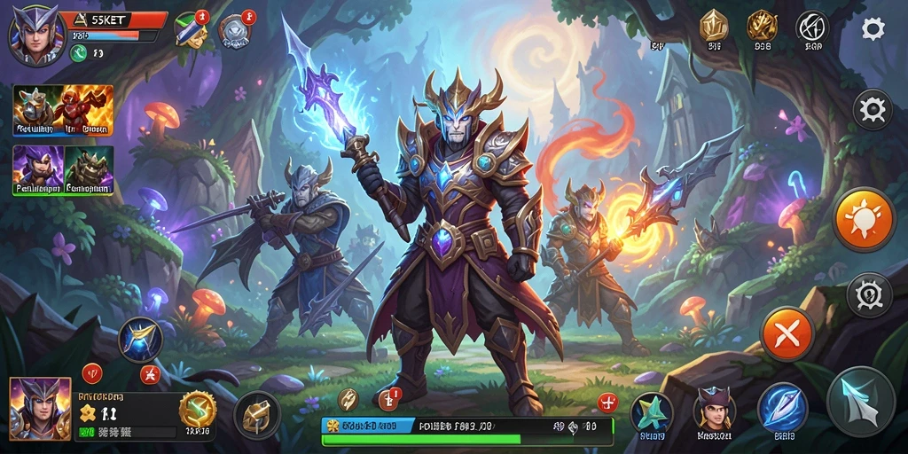 Tampilan gameplay 55KBET menampilkan aksi mendebarkan dan strategi pertempuran yang mendetail.