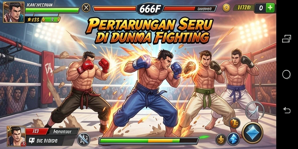 Tampilan seru gameplay 666F yang menampilkan pertarungan epik.