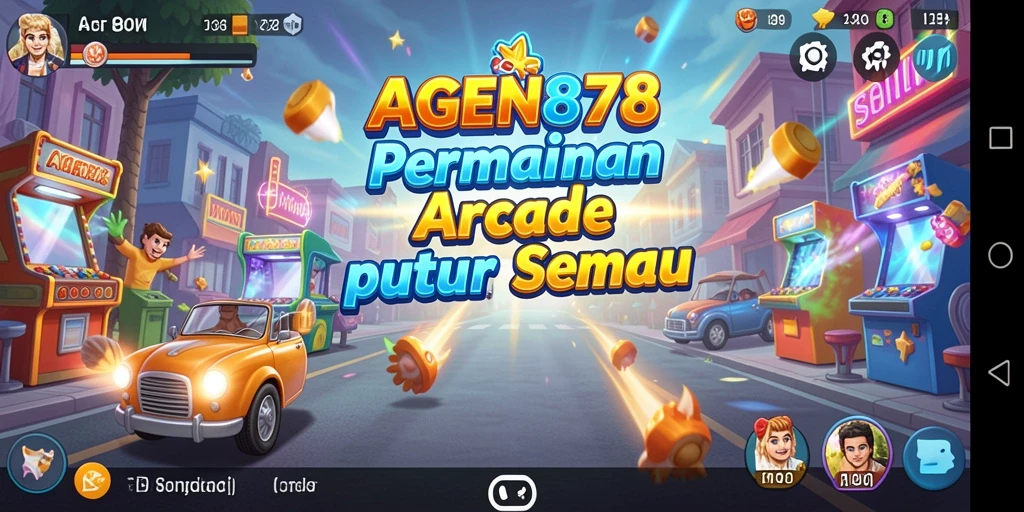 Tangkapan layar AGEN878 yang menunjukkan aksi gameplay arcade yang menggembirakan.