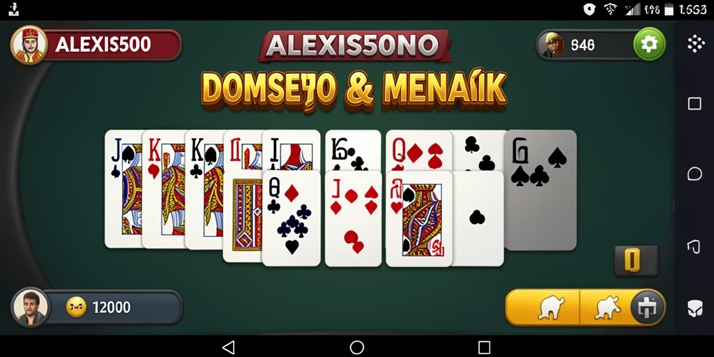 Screenshot gameplay ALEXIS500 yang menampilkan aksi seru permainan Domino.