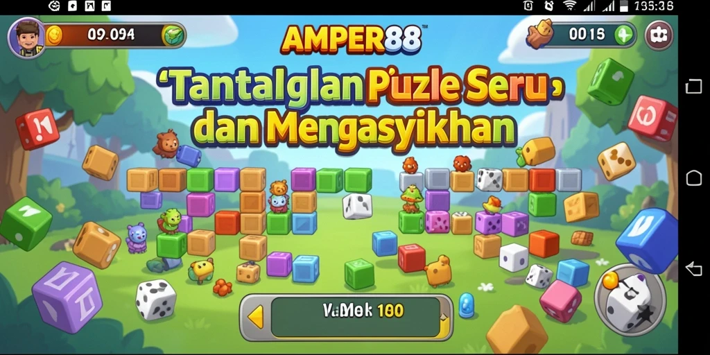 Screenshot gameplay AMPER88 menunjukkan teka-teki yang menantang dan seru.