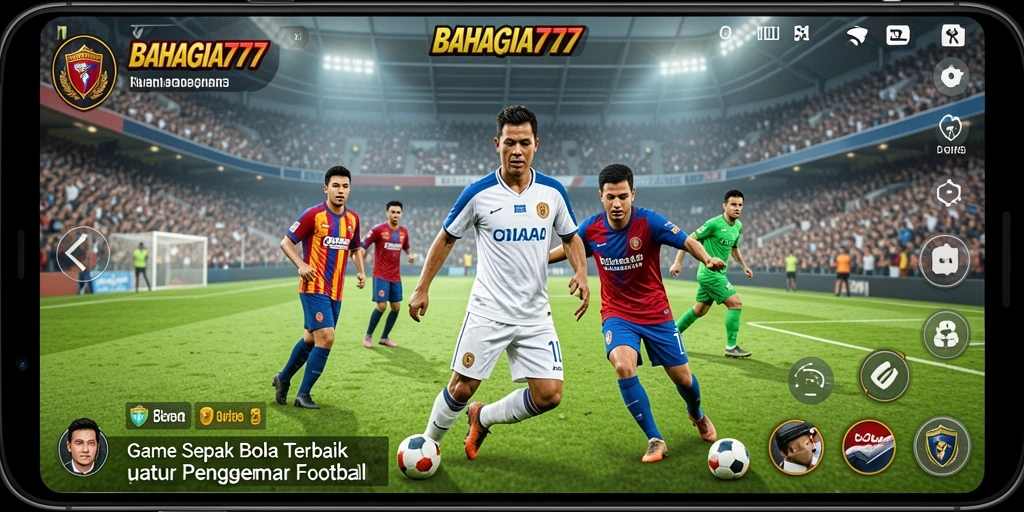 Tampilan gameplay menarik dari game sepak bola BAHAGIA777.