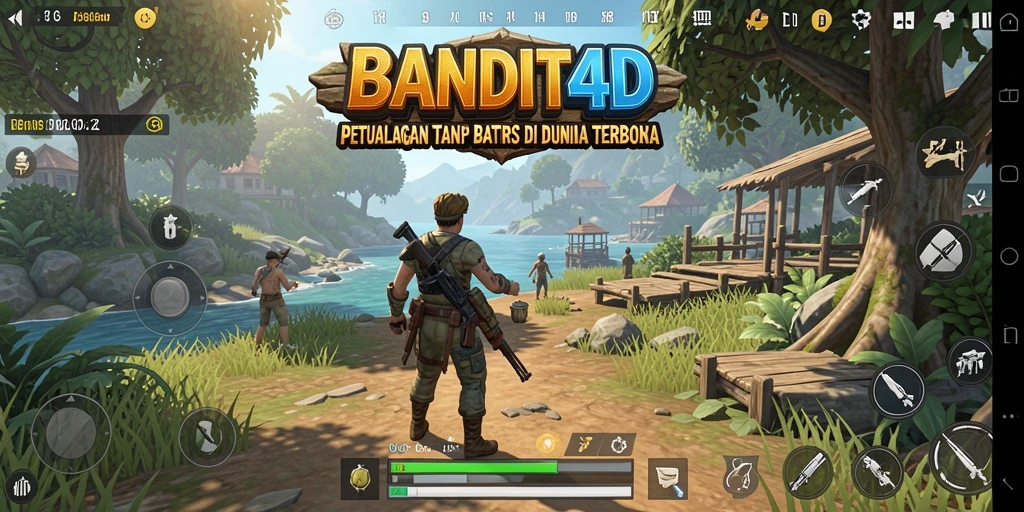 Gameplay BANDIT4D menampilkan petualangan seru dalam dunia terbuka.