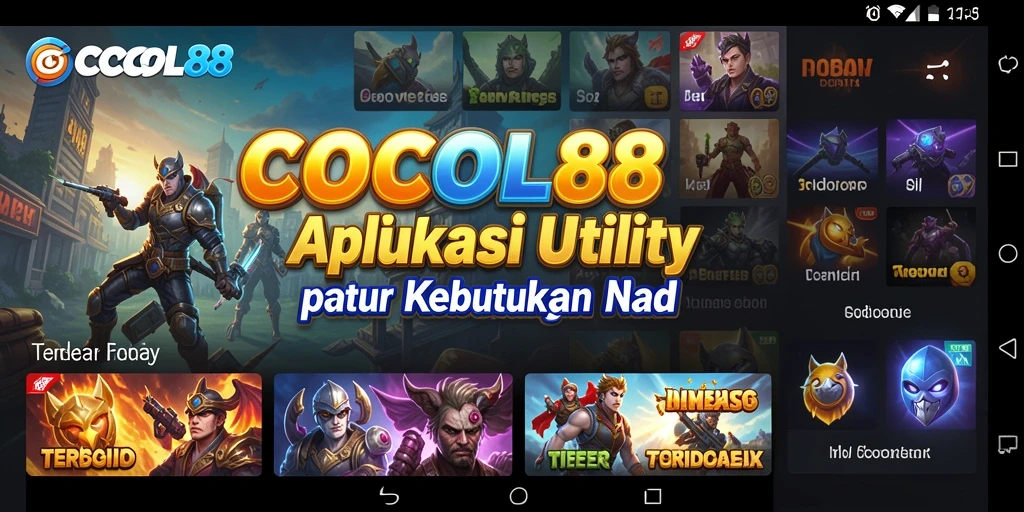 Tampilan aplikasi COCOL88 dengan fitur utility yang menarik.