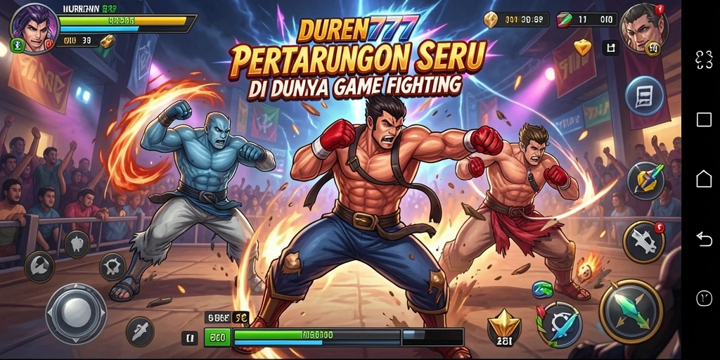 Screenshot DUREN777 menampilkan aksi pertarungan yang intens dan dinamis.