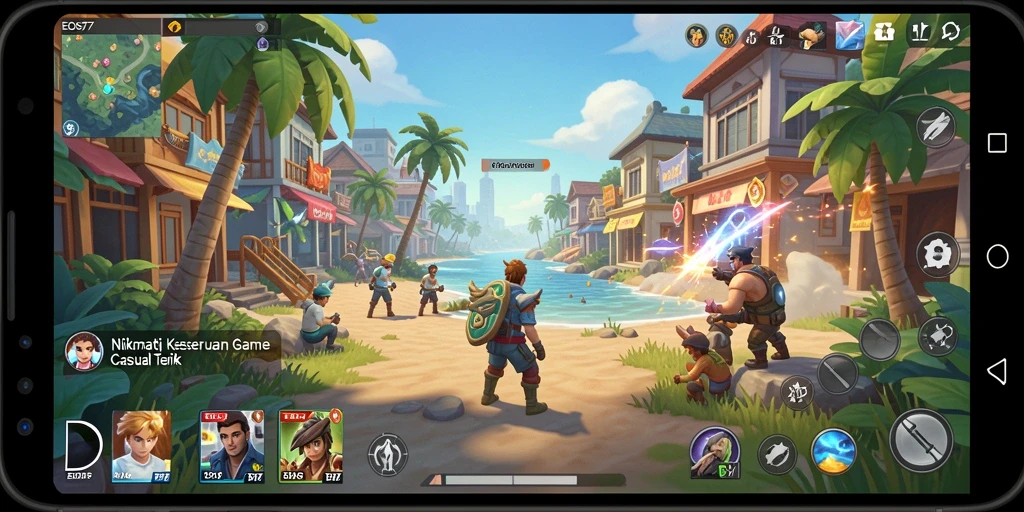 Tampilan seru gameplay EOS77 yang menghibur dan menarik.