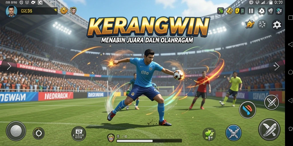 Tampilan menarik dari gameplay KERANGWIN yang menyajikan berbagai olahraga.
