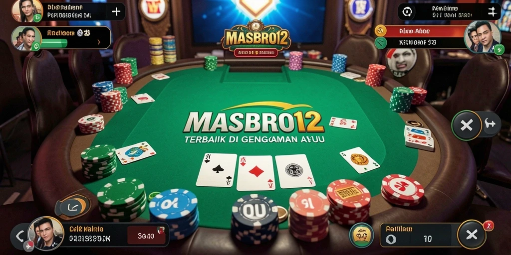 Tampilan menarik dari gameplay Poker di MASBRO12 yang menghibur.