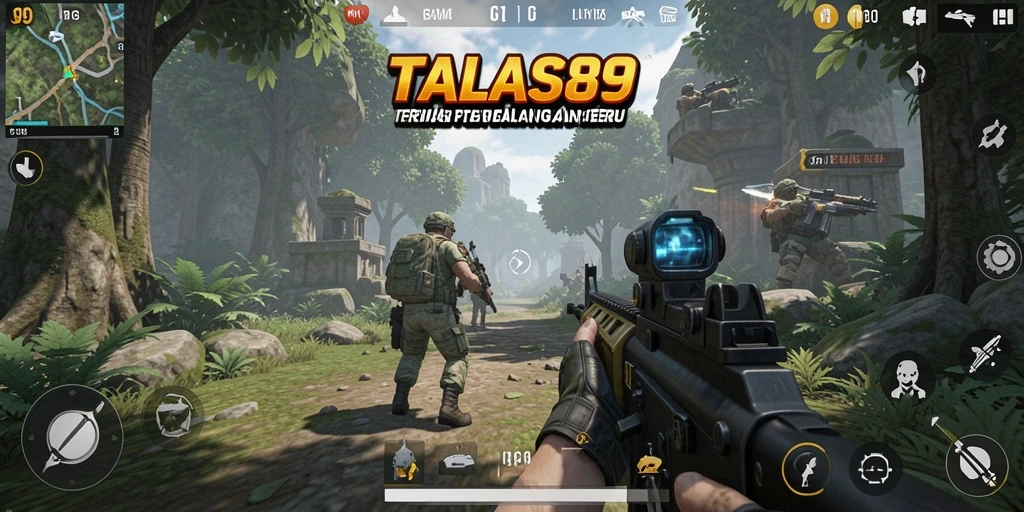 Screenshot gameplay TALAS89 dengan aksi seru di medan tempur.