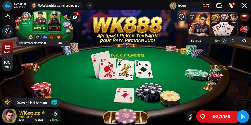 Tampilan gameplay seru dari aplikasi poker WK888.